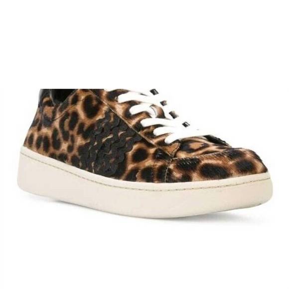 NEW LOEFFLER RANDALL women's elliot sneaker in leopard print - Picture 2 of 4